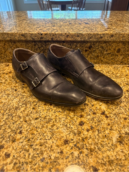 Magnanni Other - Magnanni Lucio Double Monk Strap Dress Shoes Gray Calf Leather Men’s 10.5